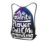 Sac À Dos À Cordon De Serrage My Favorite Baseball Player Calls Me Grandma Sac À Dos avec Cordon Léger Sacs De Sport Unisexe Gym Sacksacs De Gym pour L'École Gymnastique Natation