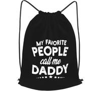 Sac À Dos À Cordon De Serrage My Favorite People Call Me Daddy Drawstring Bag Unisexe Sac À Dos avec Cordon Imperméable Sacs De Sport pour Voyage Plage L'École