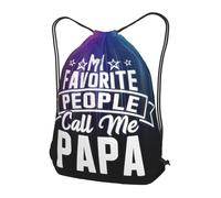 Sac À Dos À Cordon De Serrage My Favorite People Call Me Papa Sacs De Sport Imperméable Drawstring Bag Léger Gym Sacksacs De Gym pour Natation Plage Voyage