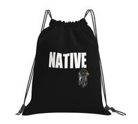 Sac À Dos À Cordon De Serrage Native American Drawstring Bag Imperméable Sac À Dos avec Cordon Moderne pour L'École Plage Voyage