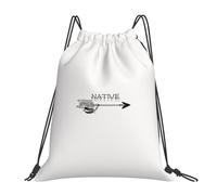 Sac À Dos À Cordon De Serrage Native American Drawstring Bag Unisexe Gym Sacksacs De Gym Moderne pour Natation Plage Gymnastique