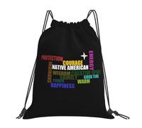 Sac À Dos À Cordon De Serrage Native American Gym Sacksacs De Gym Tout Âge Sacs De Sport Imperméable pour L'École Plage Voyage