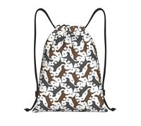 Sac À Dos À Cordon De Serrage Patte De Flat Coated Retrievers Au Trot Sac À Dos avec Cordon Moderne Gym Sacksacs De Gym Imperméable Sacs De Sport pour Plage Gymnastique Voyage