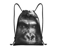 Sac À Dos À Cordon De Serrage Portrait d'un Gorille Drawstring Bag Moderne Sacs De Sport Léger Sac À Dos avec Cordon pour Natation Gymnastique L'École