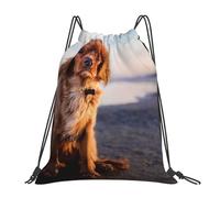 Sac à dos à cordon de serrage pour chien, Cavalier King Charles Spaniel, sac de sport, sac de sport résistant à l'eau, pour femmes et hommes