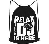 Sac À Dos À Cordon De Serrage Relax The DJ's Here Sac À Dos avec Cordon Imperméable Gym Sacksacs De Gym Léger Sacs De Sport pour Natation Voyage Gymnastique