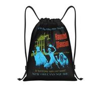 Sac à dos à cordon de serrage rétro vintage The Haunted Mansion léger motif fantôme d'Halloween pour le sport l'entraînement