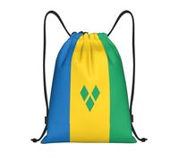Sac À Dos À Cordon De Serrage Saint Vincent and The Grenadines Flag Drawstring Bag Moderne Gym Sacksacs De Gym Unisexe Sacs De Sport pour Plage L'École Gymnastique