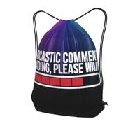 Sac À Dos À Cordon De Serrage Sarcastic Comment Black Gym Sacksacs De Gym Léger Sacs De Sport Moderne Sac À Dos avec Cordon pour Gymnastique Plage Natation