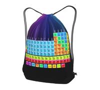 Sac À Dos À Cordon De Serrage The Periodic Table of Elements Sac À Dos avec Cordon Léger Sacs De Sport Imperméable Gym Sacksacs De Gym pour Plage L'École Voyage