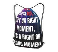 Sac À Dos À Cordon De Serrage This is Not A Left Or Right Moment It's A Right Wrong Gym Sacksacs De Gym Léger Drawstring Bag Moderne Sacs De Sport pour Voyage Plage L'École