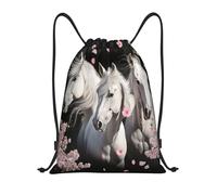 Sac À Dos À Cordon De Serrage Three White Horses Cherry Bloom 00002 Drawstring Bag Unisexe Sac À Dos avec Cordon Léger pour Gymnastique Natation L'École