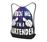 Sac À Dos À Cordon De Serrage Trust Me I'm A Bartenders Sac À Dos avec Cordon Imperméable Drawstring Bag Tout Âge Gym Sacksacs De Gym pour L'École Gymnastique Plage