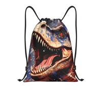 Sac À Dos À Cordon De Serrage Tyrannosaure Rex De Dessin Animé Sacs De Sport Léger Sac À Dos avec Cordon Unisexe Drawstring Bag pour l'École Natation Gymnastique
