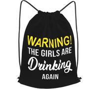 Sac À Dos À Cordon De Serrage Warning The are Drinking Again Sac À Dos avec Cordon Unisexe Drawstring Bag Tout Âge Sacs De Sport pour Gymnastique Plage L'École