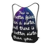 Sac À Dos À Cordon De Serrage Women's Ideas There is No Better Friend Than A Sister Gym Sacksacs De Gym Moderne Sac À Dos avec Cordon Léger Sacs De Sport pour Gymnastique Plage L'École