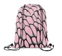Sac À Dos À Cordon Géométrique Roses Résistant Sac Cordon De Sport Réglable Drawstring Bag pour Surf Basketball Randonnée
