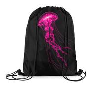 Sac À Dos À Cordon Méduse Roses Pliable Drawstring Bag Elegant Sac Cordon De Sport pour Gymnastique Volleyball Surf