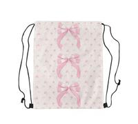 Sac À Dos À Cordon Nœud Papillon Roses Pliable Sac Cordon De Sport Imperméable Drawstring Bag pour Yoga Compartiment pour Balles Surf