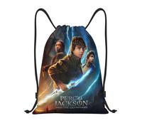 Sac à dos à cordon Percy Jackson, sac à dos à cordon, sac de plage résistant à l'eau pour la gym, le shopping, le sport et le yoga - DFB2673 Noir