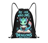 Sac à dos à cordon pour fille passionnée de lecture, avec cordon de serrage, léger et ajustable, idéal pour le sport, la gym, le yoga, les voyages, le foot, le volley-ball et bien plus encore. Petit