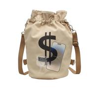 Sac à dos à cordon | Sac de sport à bandoulière avec imprimé dollars | Organisateur pour bouteille d'eau | Pour homme, femme, garçon, fille, sport, football, natation, plage, école, entraînement, kaki