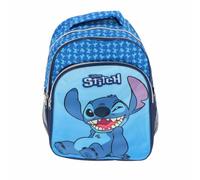 Sac à dos à deux compartiments pour l'école Disney Stitch Blue