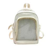 Sac à dos à fenêtre transparente - Sac à dos décontracté avec affichage des épingles, sac à dos tendance pour avec poche transparente, sac de vitrine pour épingles, bretelles réglables pour