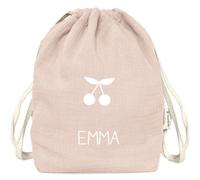Sac à dos à ficelles Beige rosé (personnalisable)