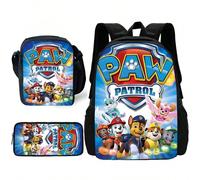 Sac à dos à la mode pour dames et garçons de l'équipe des agents Paw Patrol Wangwang, avec sac à lunch, trousse à crayons. Pour sortir, au bureau, faire un cadeau idéal à vos amis Style B-3PC,Style A-
