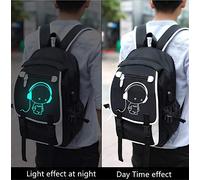 Sac à Dos à la Mode Sac à Dos Voyage pour Les Jeunes Sac d'ordinateur Lumineux Sac d'école secondaire avec Un câble USB pour garçons Filles Ados （Acheter Le Sac, Obtenez Un Cadeau Gratuitement (N1)