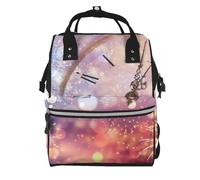 Sac à dos à langer avec imprimé enneigé pour bébé, sac à langer pour maman, papa, sac à dos à langer étanche, sac de voyage multifonctionnel, Célébration du Nouvel An des douze heures, One Size, Sac à