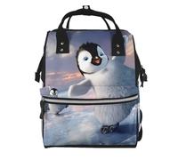 Sac à dos à langer avec imprimé pingouin heureux, sac à dos à langer pour maman, papa, sac à dos à langer étanche, sac de voyage multifonctionnel, Happy Penguin, One Size, Sac à dos tyrolien