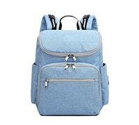 Sac à Dos à Langer Bébé Sac de Voyage Étanche Grande Capacité Multifonction Sac à Dos pour Maman Et Papa Bleu 28 * 14 * 37CM