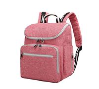 Sac à Dos à Langer Bébé Sac de Voyage Étanche Grande Capacité Multifonction Sac à Dos pour Maman Et Papa Pink 28 * 14 * 37CM