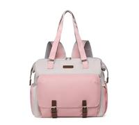 Sac À Dos À Langer For Bébé, Sac À Langer Fourre-tout Imperméable Et Résistant À L'usure, Peut Être Porté Sur Une Épaule Ou Les Deux Épaules, Grande Capacité Avec Plusieurs Compartiments(Pink)