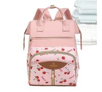 Sac à Dos à Langer - Grande capacité - Sac de maternité avec Matelas à Langer - pour Papas, Maman, Unisexe, Rose, Voir Description