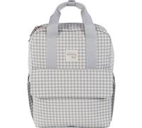 Sac à dos à langer I love vichy gris