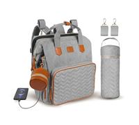 Sac à Dos à Langer QUINO&CO pour Bebe avec Matelas, Sangles de poussettes, étui à Sucette, USB | pour Voyage, Unisexe, Mamans et Papas | Cadeaux pour Nouveau-nés è Maternité
