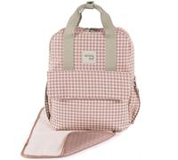 Sac à dos à langer rose, blanc TU