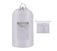 Sac à dos à linge 95 L portable robuste imperméable pliable | Panier à linge sale en tissu Oxford avec cordon de serrage pour dortoir, voyage, appartement, camping