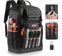 Sac à dos à outils VEVOR, 56 poches, sacs de rangement d'outils avec fond moulé, sacoche à outils, sac à dos de chantier pour les chantiers, les électriciens, l'industrie, les réparateurs & les chauff