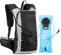 VEVOR Sac à dos d'hydratation, 15 L, sac à dos d'eau isolé avec poche à eau en TPU de 3 L, sac à dos de randonnée avec rangement pour hommes et femmes, pour randonnée, course à pied, cyclisme, camping