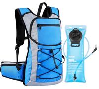 VEVOR Sac à dos d'hydratation isolé avec poche à eau en TPU 3 L randonnée bleu