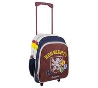 Sac à Dos à Roulette Style Trolley Harry Potter - Multicolore - 31x14x41 cm - Cartable à Roulette en Polyester - avec Poche Latérale - Produit Original Conçu en Espagne