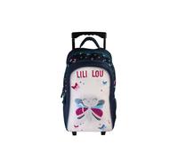 Sac À Dos À Roulettes 2 Compartiments Lili Lou fée & Papillons - 32 Cm Beige M