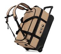 Sac à dos à roulettes 3 en 1 - Bagage à main imperméable - Sac de voyage avec roulettes - Valise à main Flow - Pour homme et femme - Sac de voyage en Ripstop de qualité supérieure - Noir