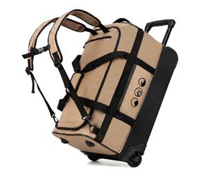 Sac à dos à roulettes 3 en 1 - Bagage à main imperméable - Sac de voyage avec roulettes - Valise à main Flow - Pour homme et femme - Sac de voyage en Ripstop de qualité supérieure - Noir