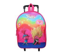 Sac à dos à roulettes 32 cm maternelle les trolls rose