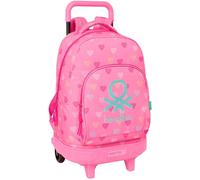 Sac À Dos À Roulettes Benetton Heart 45 Cm Trolley Haut De Gamme Multicolore TU